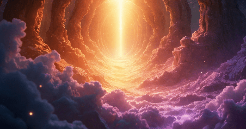 Abstract light waves dissolving dark energetic blocks, visually representing energy clearing techniques for removing resistance and supporting manifestation.